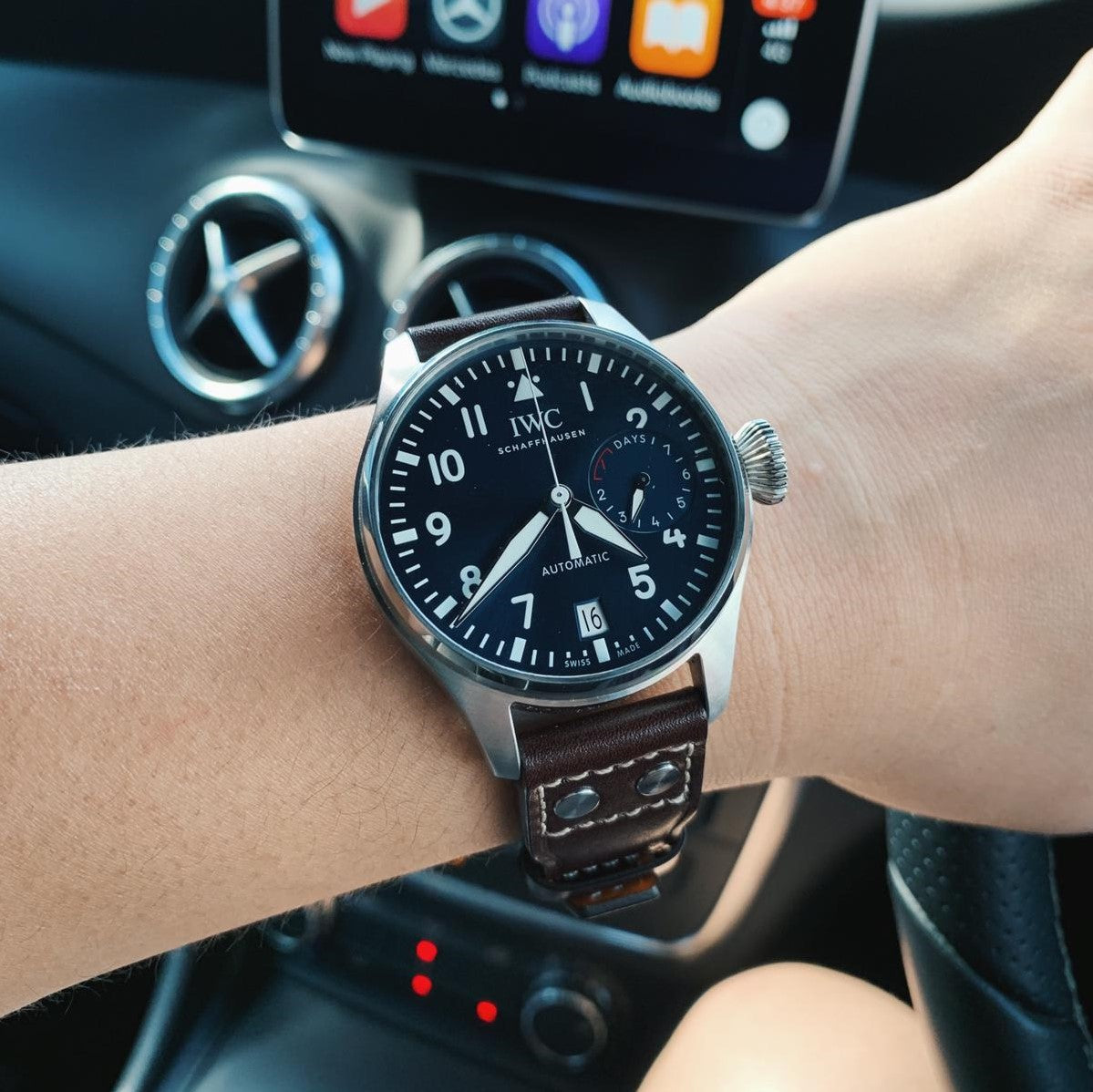 Iwc big pilot on small online wrist